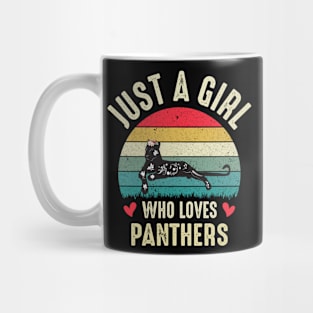 Just A Girl Who Loves Panthers  Cute Panther Girl Women Gifts Mug